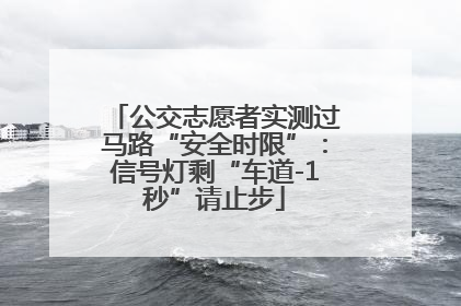 公交志愿者实测过马路“安全时限”：信号灯剩“车道-1秒”请止步