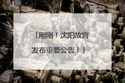 刚刚！沈阳故宫发布重要公告！