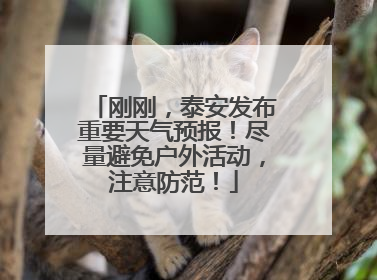 刚刚，泰安发布重要天气预报！尽量避免户外活动，注意防范！