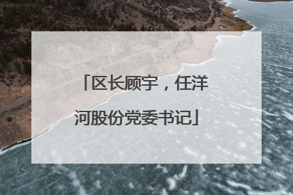 区长顾宇，任洋河股份党委书记