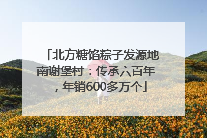 北方糖馅粽子发源地南谢堡村：传承六百年，年销600多万个