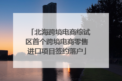 北海跨境电商综试区首个跨境电商零售进口项目签约落户