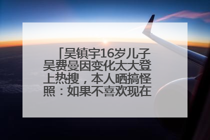 吴镇宇16岁儿子吴费曼因变化太大登上热搜，本人晒搞怪照：如果不喜欢现在的我可以离开