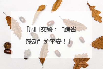周口交警：“跨省联动”护平安！