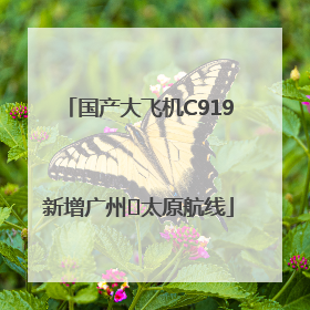 国产大飞机C919新增广州⇌太原航线