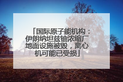 国际原子能机构：伊朗纳坦兹铀浓缩厂地面设施被毁，离心机可能已受损