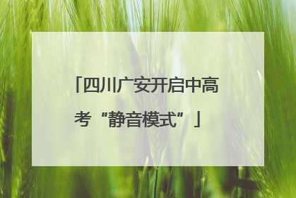 四川广安开启中高考“静音模式”