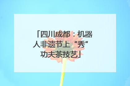 四川成都：机器人非遗节上“秀”功夫茶技艺