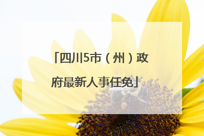 四川5市（州）政府最新人事任免
