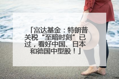 富达基金：特朗普关税“至暗时刻”已过，看好中国、日本和德国中型股！