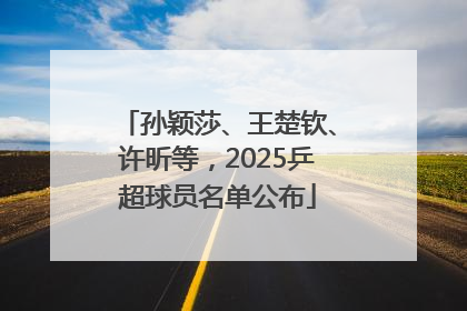 孙颖莎、王楚钦、许昕等，2025乒超球员名单公布