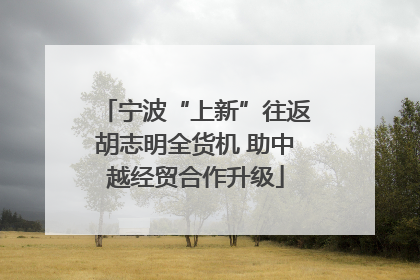 宁波“上新”往返胡志明全货机 助中越经贸合作升级