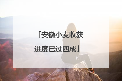 安徽小麦收获进度已过四成