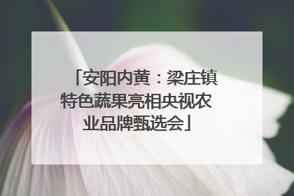 安阳内黄：梁庄镇特色蔬果亮相央视农业品牌甄选会