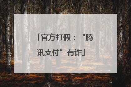 官方打假：“腾讯支付”有诈
