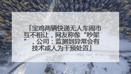 宝鸡两辆快递无人车闹市互不相让，网友称像“吵架”，公司：监测到异常会有技术或人为干预处置