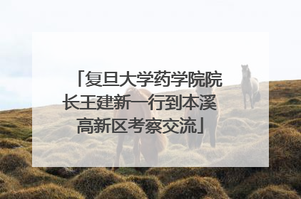 复旦大学药学院院长王建新一行到本溪高新区考察交流