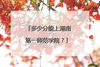 多少分能上湖南第一师范学院？