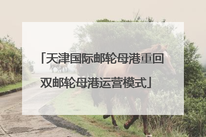 天津国际邮轮母港重回双邮轮母港运营模式