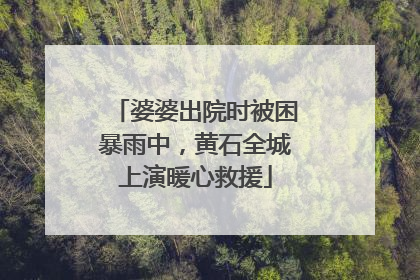 婆婆出院时被困暴雨中，黄石全城上演暖心救援