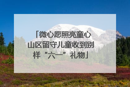 微心愿照亮童心 山区留守儿童收到别样“六一”礼物