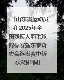山东省运动员在2025年全国残疾人羽毛球锦标赛暨东京聋奥会选拔赛中斩获3银1铜