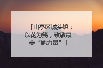 山亭区城头镇：以花为笺，致敬最美“她力量”