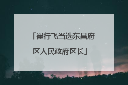 崔行飞当选东昌府区人民政府区长
