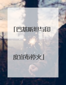 巴基斯坦与印度宣布停火