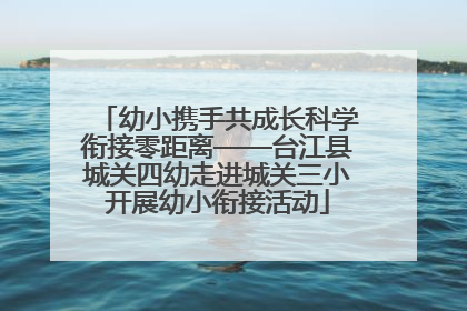 幼小携手共成长科学衔接零距离——台江县城关四幼走进城关三小开展幼小衔接活动