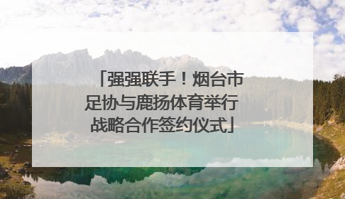 强强联手！烟台市足协与鹿扬体育举行战略合作签约仪式