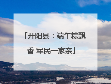 开阳县：端午粽飘香 军民一家亲