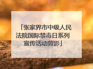 张家界市中级人民法院国际禁毒日系列宣传活动剪影