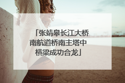 张靖皋长江大桥南航道桥南主塔中横梁成功合龙