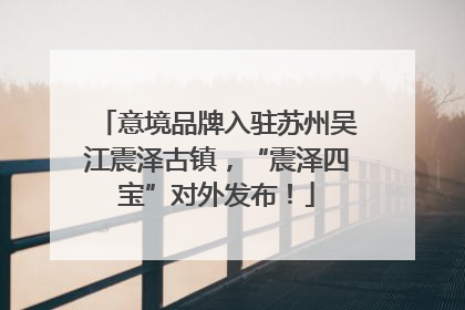 意境品牌入驻苏州吴江震泽古镇，“震泽四宝”对外发布！
