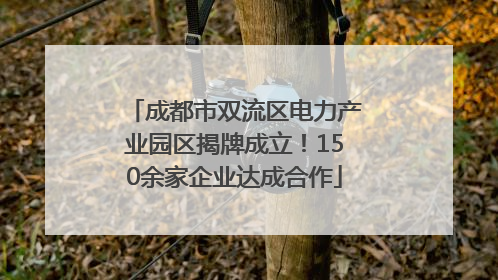 成都市双流区电力产业园区揭牌成立！150余家企业达成合作