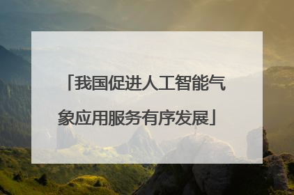 我国促进人工智能气象应用服务有序发展