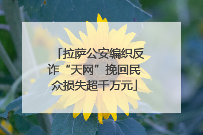 拉萨公安编织反诈“天网”挽回民众损失超千万元