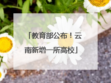 教育部公布！云南新增一所高校