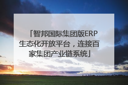 智邦国际集团版ERP生态化开放平台，连接百家集团产业链系统