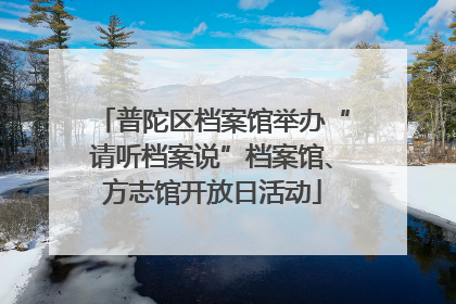 普陀区档案馆举办“请听档案说”档案馆、方志馆开放日活动