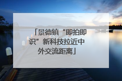 景德镇“即拍即识”新科技拉近中外交流距离