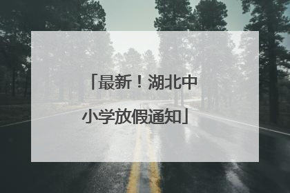 最新！湖北中小学放假通知
