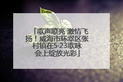 歌声嘹亮 激情飞扬！威海市环翠区张村镇在5·23歌咏会上绽放光彩
