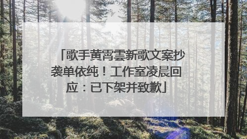歌手黄霄雲新歌文案抄袭单依纯！工作室凌晨回应：已下架并致歉