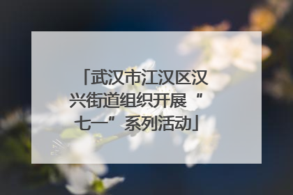 武汉市江汉区汉兴街道组织开展“七一”系列活动