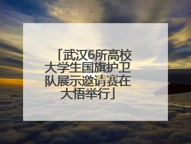 武汉6所高校大学生国旗护卫队展示邀请赛在大悟举行