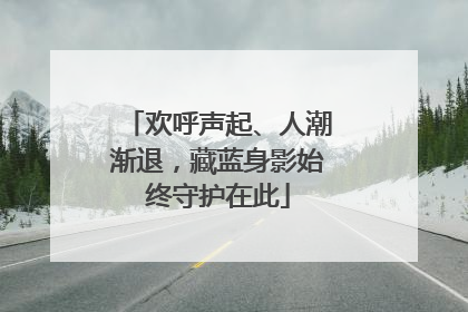 欢呼声起、人潮渐退，藏蓝身影始终守护在此