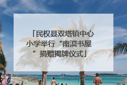 民权县双塔镇中心小学举行“南溟书屋”捐赠揭牌仪式