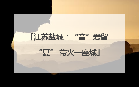 江苏盐城：“音”爱留“夏” 带火一座城